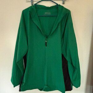 Nike Golf Mens Green Long Sleeve 1/4 Zip Pullover Windbreaker - Size Lg